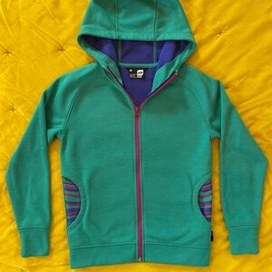 Orage girls green zip hoodie